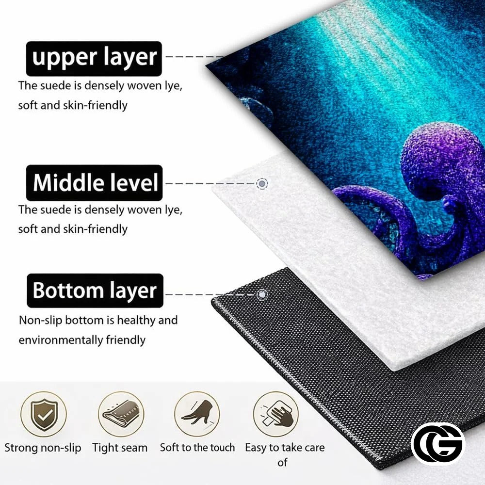 Personalized Octopus Welcome Mat with Custom Name and Tentacles