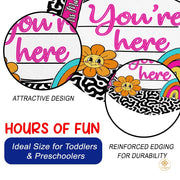 Custom Educational Welcome Mat with Notebook and School Bus Details