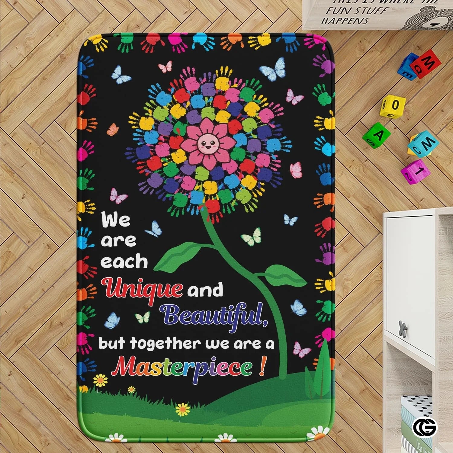 Personalized Welcome Doormat with Family Name and Address - Hand-tree