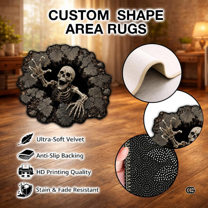 Personalized Halloween 3D Optical Illusion Shaped Rug (A03)