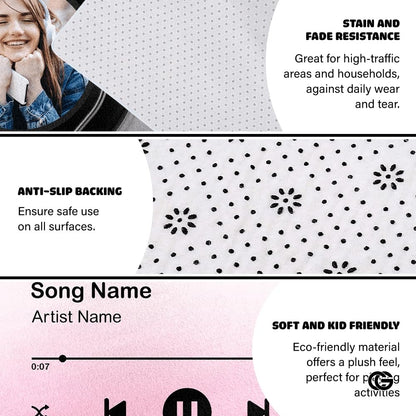 Personalized Music Welcome Mat with Custom Album Cover and Text