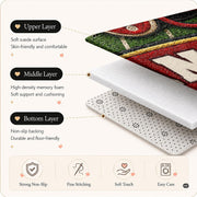 Personalized Football Shaped Rug, Non-Slip Washable Sport Carpet (A01)