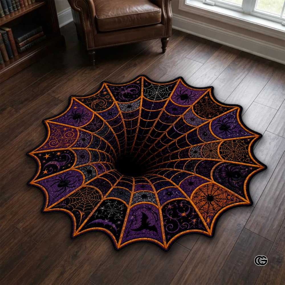Personalized Halloween 3D Optical Illusion Shaped Rug (A05)