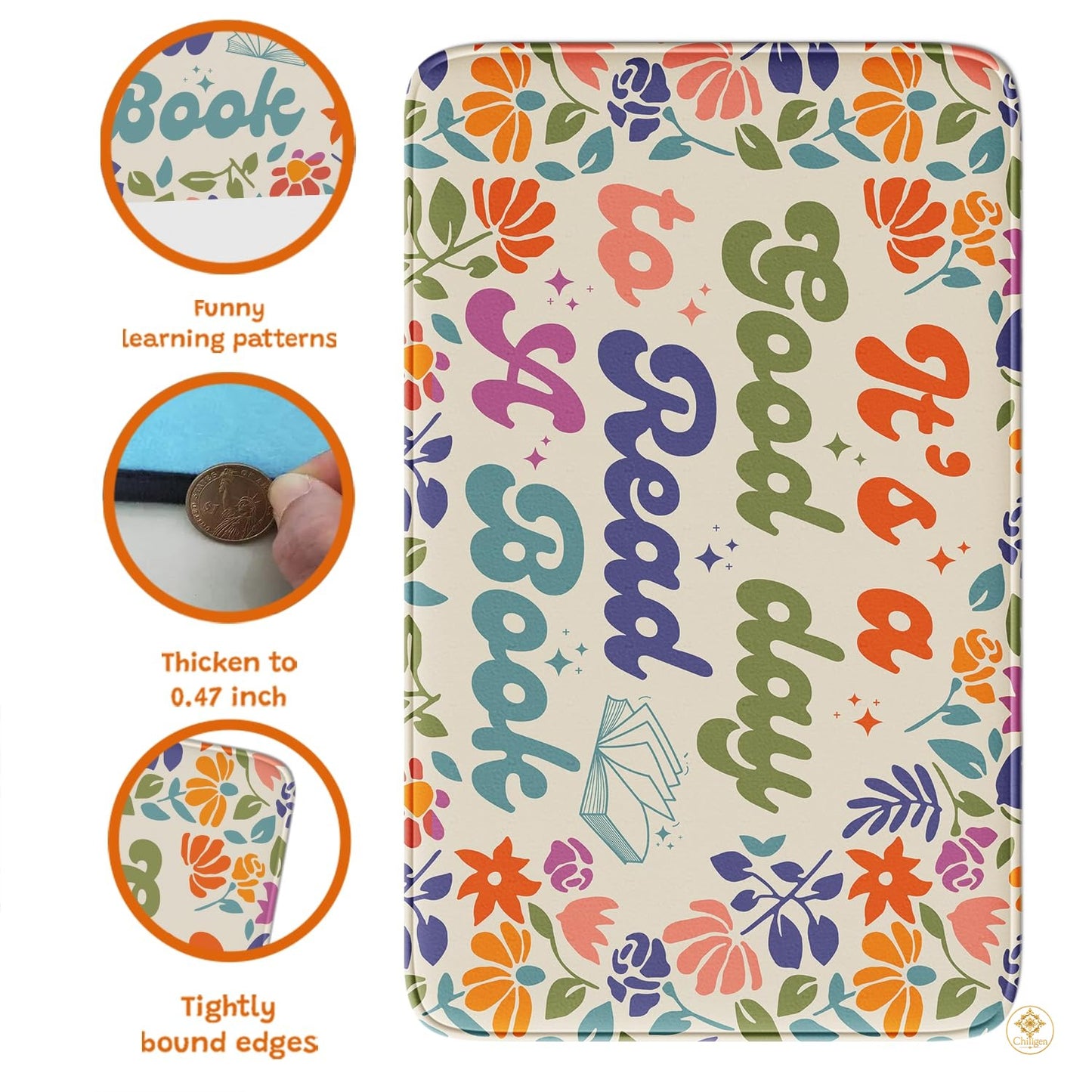 Custom Book Rug for Classroom and Reading Nooks - A Good Day To...