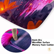 Custom Pink Flamingo Welcome Mat for Entrance and Living Room