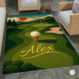Custom Golf Welcome Mat for Front Door and Entryway