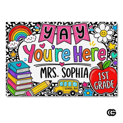 Personalized Classroom Doormat with Custom Teacher Name