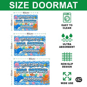 Personalized Classroom Doormat with Teacher Name and Notebook Pattern - Class-19