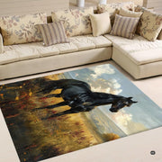 Dimension chart displaying size options for equestrian horse area rug. - thumbnail image 2 of 5