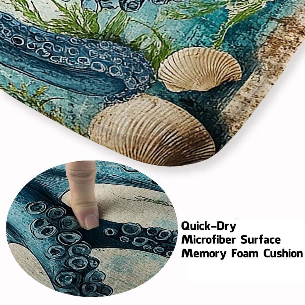 Custom Octopus Welcome Mat for Front Door and Entryway