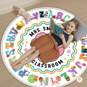 Custom Educational Welcome Mat with ABC and Feelings Design