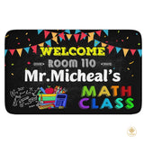 Custom Mathematics Education Rug for Classroom and Playroom - Welcome to Math Class / 3' x 5' (Rectangular)