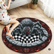 Custom Halloween 3D Effect Optical Illusion Spooky Round Rug (D7)