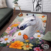 Custom Running Horse Welcome Mat for Living Room and Bedroom