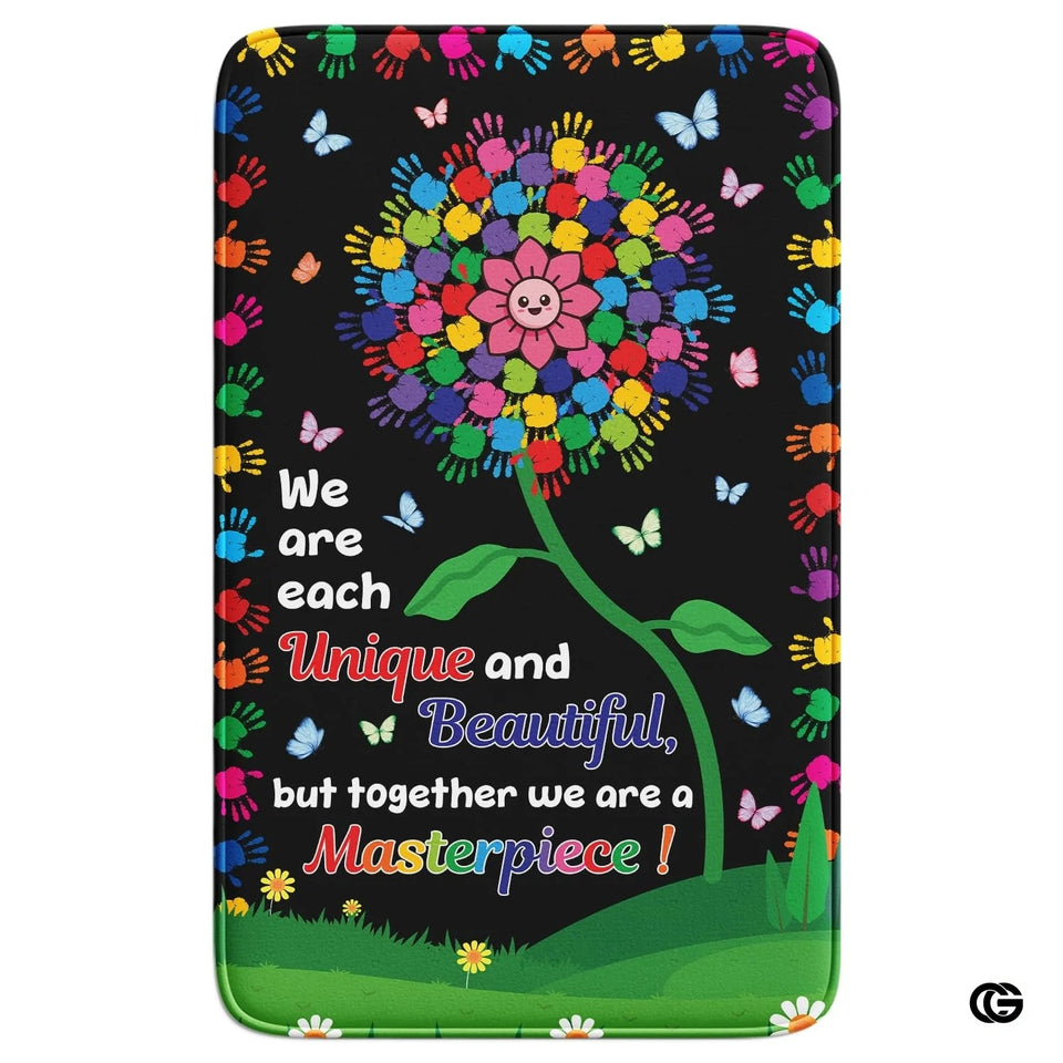 Personalized Welcome Doormat with Family Name and Address - Hand-tree