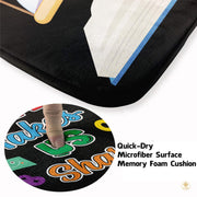 Custom Composition Notebook Classroom Rug with Non Slip Backing