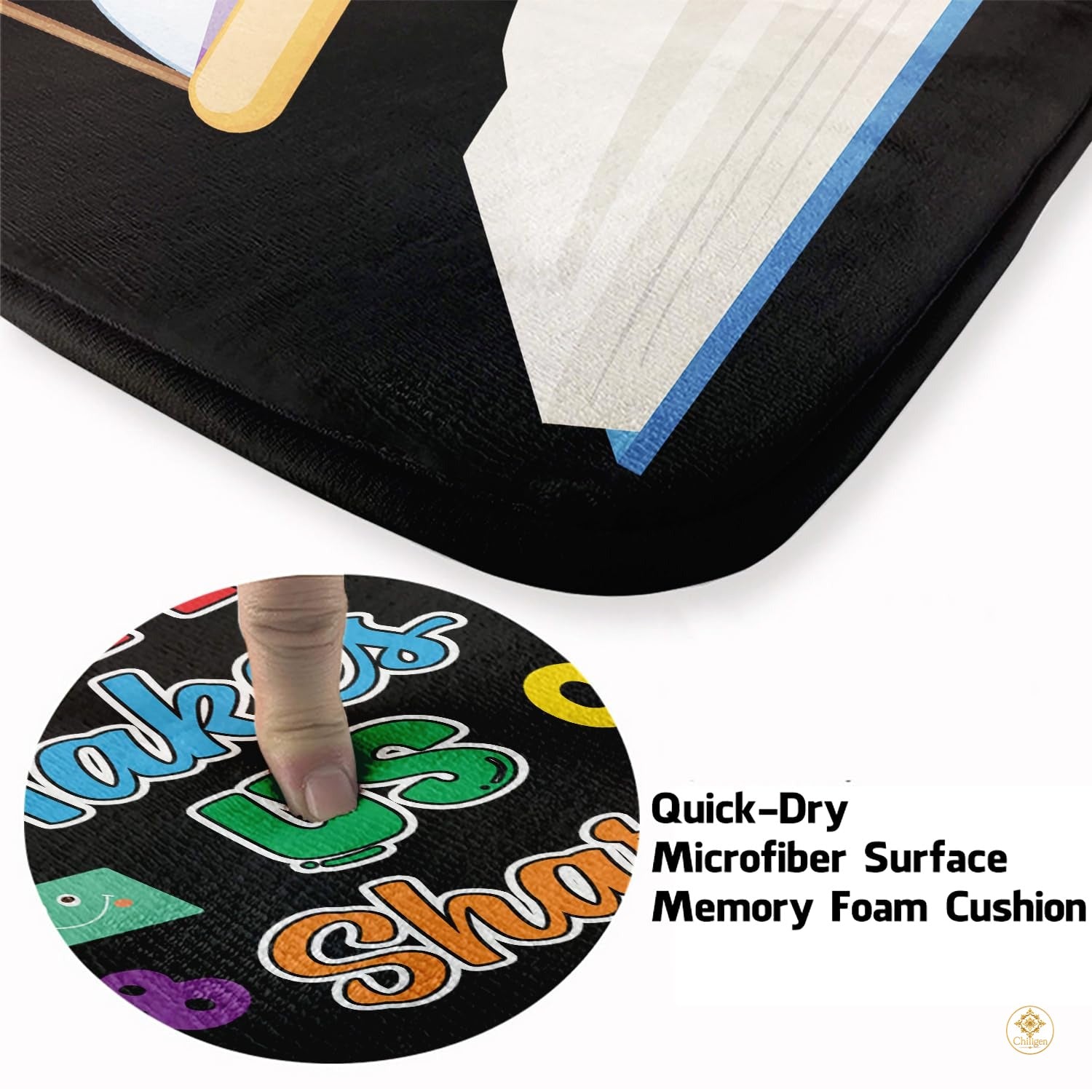Custom Composition Notebook Classroom Rug with Non Slip Backing
