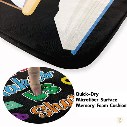 Custom Composition Notebook Classroom Rug with Non Slip Backing