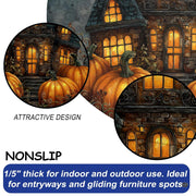 Custom Halloween 3D Optical Illusion Round Rug Skeleton Horror Area Rug (1, #4)
