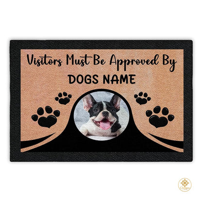 Personalized Dog Welcome Mat with Custom Pet Photo