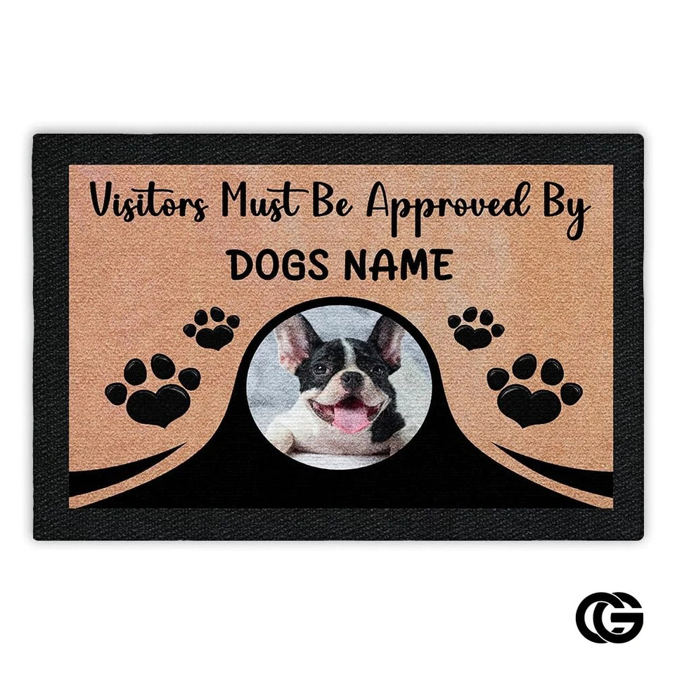 Personalized Dog Welcome Mat with Custom Pet Photo