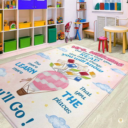 Custom Welcome Mat with Notebook Style and Teacher Name