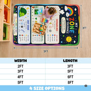 Personalized Teachers Classroom Rug, Custom Teacher Name Classroom Rules Area Rug, Feeling Chart Calming Corner Mat, Kindergarten Educational Back to School Class Decor (D1)