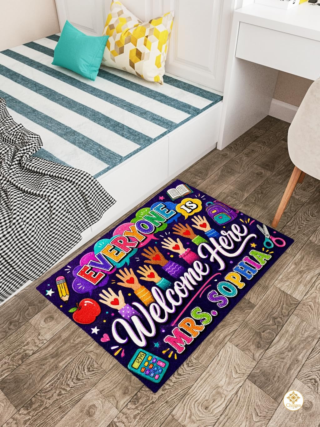 Personalized Classroom Doormat with Custom Teacher Name