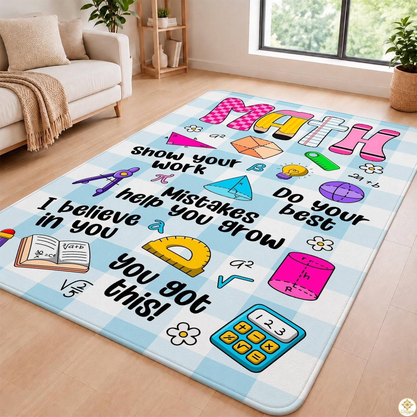 Custom Math Area Rug