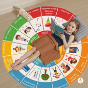 Custom Feelings Wheel Welcome Mat for Classroom and Office