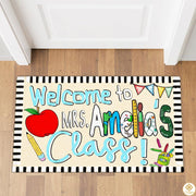 Custom Classroom Welcome Mat for Teachers and Students