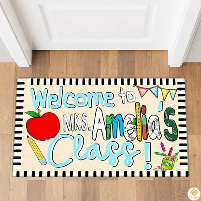 Custom Classroom Welcome Mat for Teachers and Students