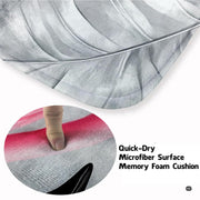 Non-slip grip backing and bound edge stitching on monochrome flamingo area rug - thumbnail image 4 of 7