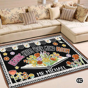Custom Handprints Welcome Mat with Colorful Design and Text - Reading