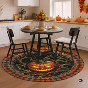 Personalized Halloween 3D Optical Illusion Ghost Round Rug (A02)