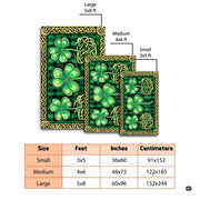 Bedroom interior layout styling the Irish plaid shamrock living room area rug - thumbnail image 9 of 9