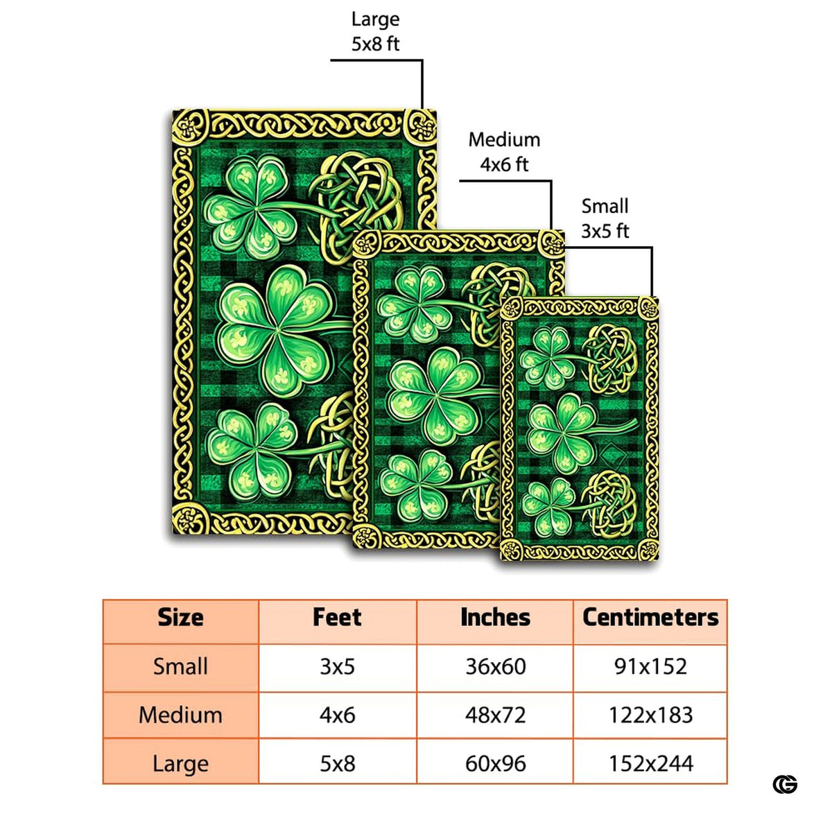 Bedroom interior layout styling the Irish plaid shamrock living room area rug - image 9 of 9