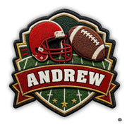 Personalized Football Shaped Rug, Non-Slip Washable Sport Carpet (A01)