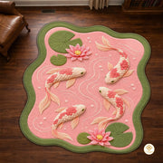Custom Koi Fish Shaped Area Rug for Bedroom and Living Room