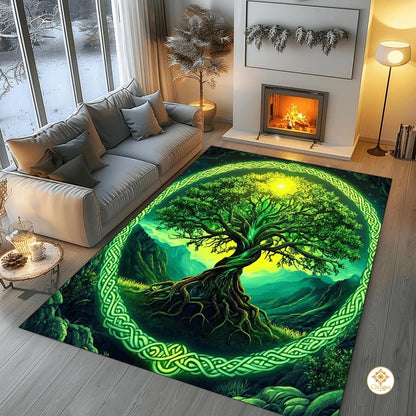 Custom Tree of Life Doormat with Celtic Pattern and Non Slip Backing - Tree-ds25