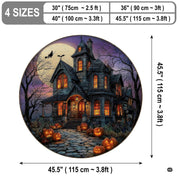 Custom Halloween 3D Optical Illusion Round Rug Skeleton Horror Area Rug (1, #16)