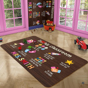 Closeup view of the soft microfiber surface and colorful growth mindset icon illustrations - thumbnail image 3 of 8