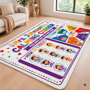 Personalized Calming Corner Rug for Classroom, Custom Teacher Name Reading Corner Rug, Emotions Feelings Carpet, Soft Fluffy Calm Corner Decor for School Reading Nook (Calming Corner Feeling)