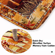 Infographic showing anti-slip dotted backing and stain resistance features - thumbnail image 4 of 7
