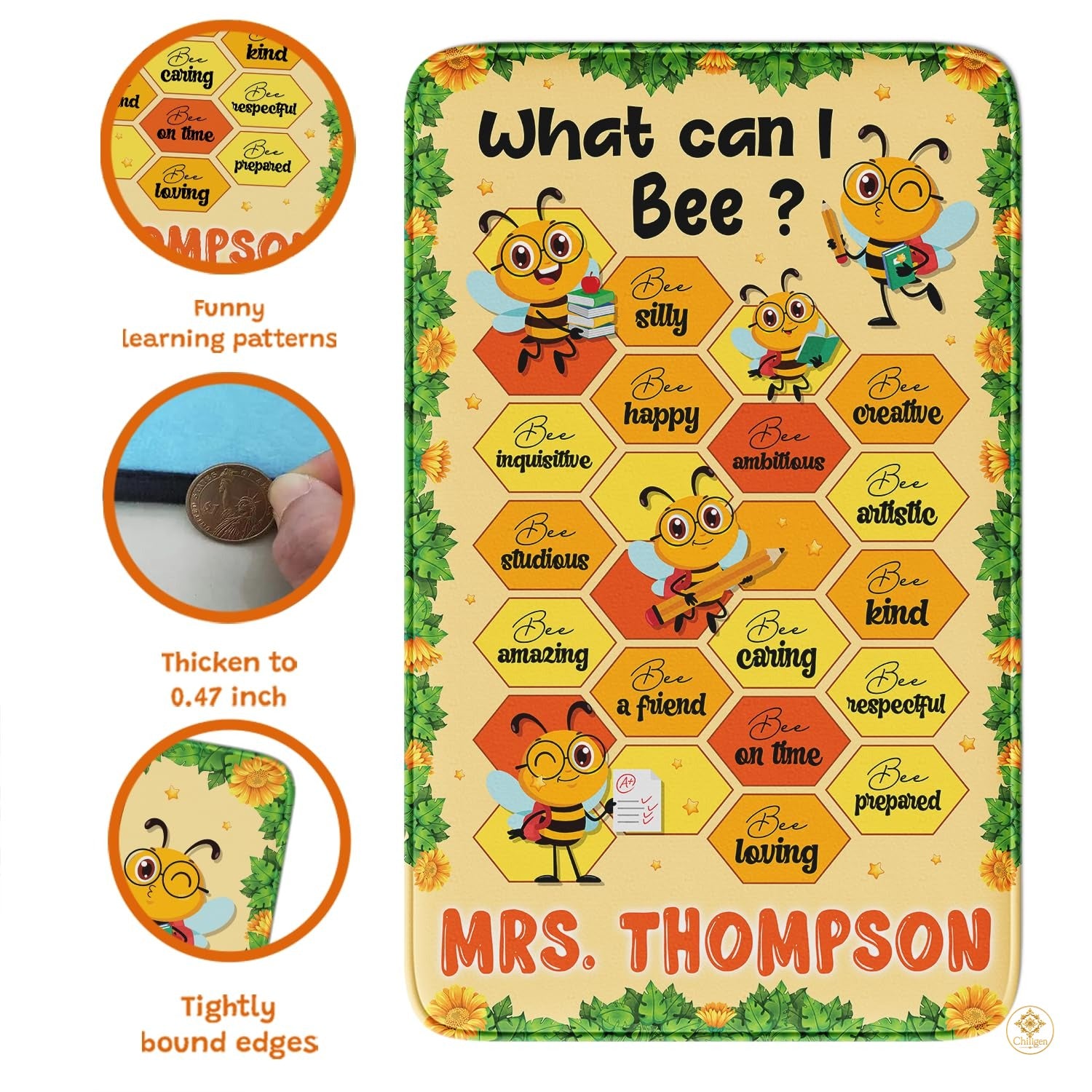 Custom Composition Notebook Welcome Mat with Teacher Name