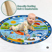 Wheel of Feelings and Emotions Round Rug, Educational Mental Health Rug for Classroom, Educational Animal Shape School Mat, Back to School Gift (Season 2)
