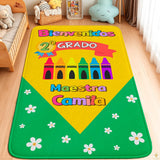Spanish ABC Classroom Rug with Bilingual Alphabet and Numbers
