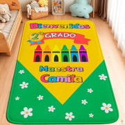 Spanish ABC Classroom Rug with Bilingual Alphabet and Numbers