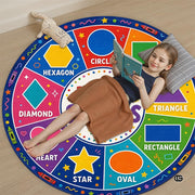 Wheel of Feelings and Emotions Round Rug, Educational Mental Health Rug for Classroom, Educational Animal Shape School Mat, Back to School Gift (Shape)