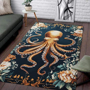 Custom Coastal Octopus Welcome Mat for Entryway and Bathroom
